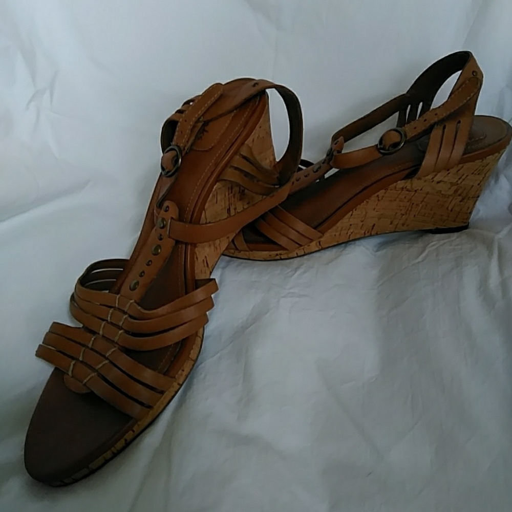 Clarks Wedge Sandals Worn Once